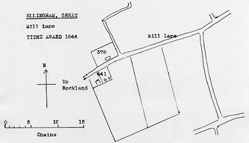 Tithe map 1844 - as redrawn by Harry Apling