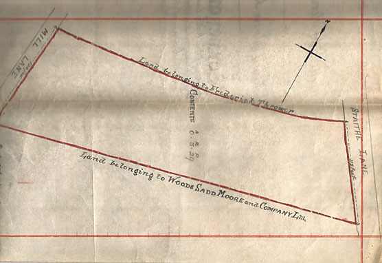 Plan attached to c.1900 conveyance of land to H. E. Sadd