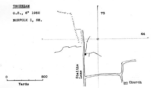 O.S. 1952 map - redrawn by Harry Apling