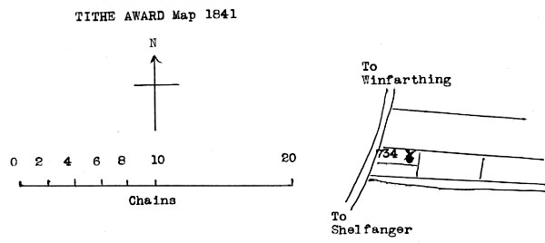 Tithe Award map 1841 as redrawn by Harry Apling