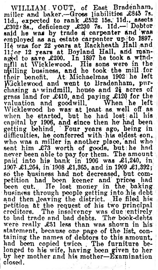 Lynn Advertiser - 11th November 1910