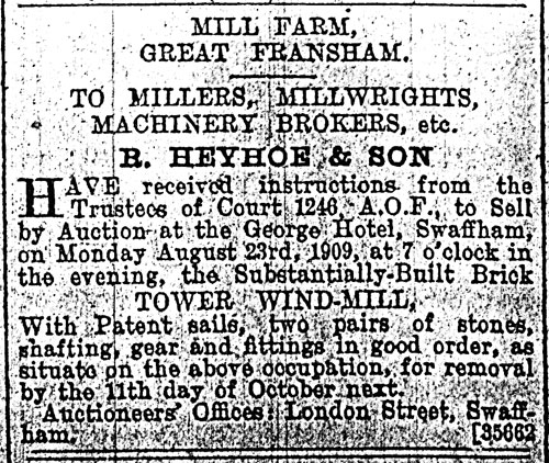 Lynn Advertiser - 13th August 1909