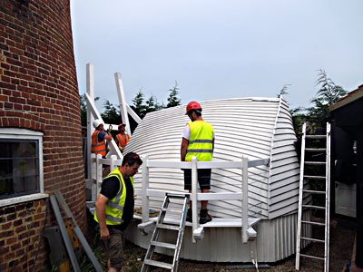 Preparing cap and windshaft for lifting