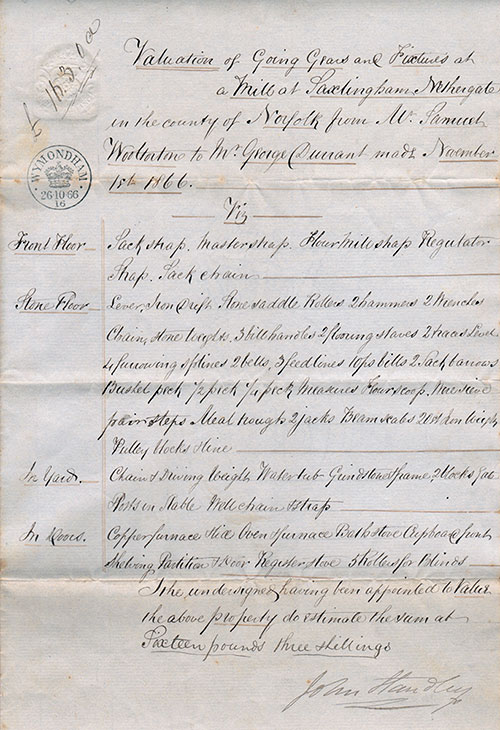 Valuation 1st November 1866