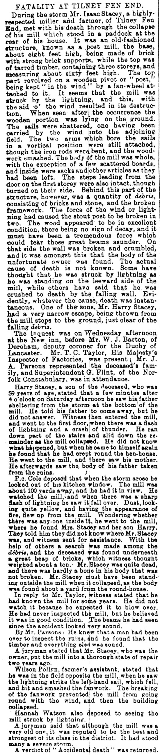 Lynn Advertiser - 28th February 1908