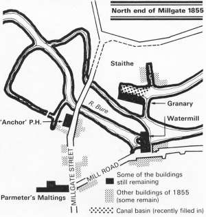 1855 layout of the staithe