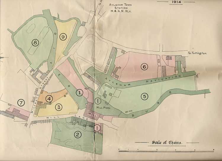 Map from the 1914 auction catalogue