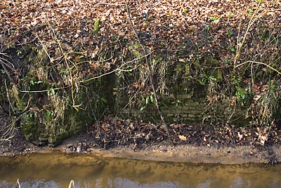 Brickwork on northern bank