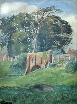 Road bridge painting c.1900