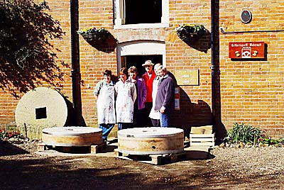 Mill staff and new stones 15th April 2008