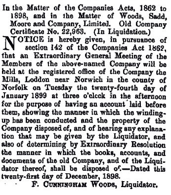 London Gazette - 23rd December 1898