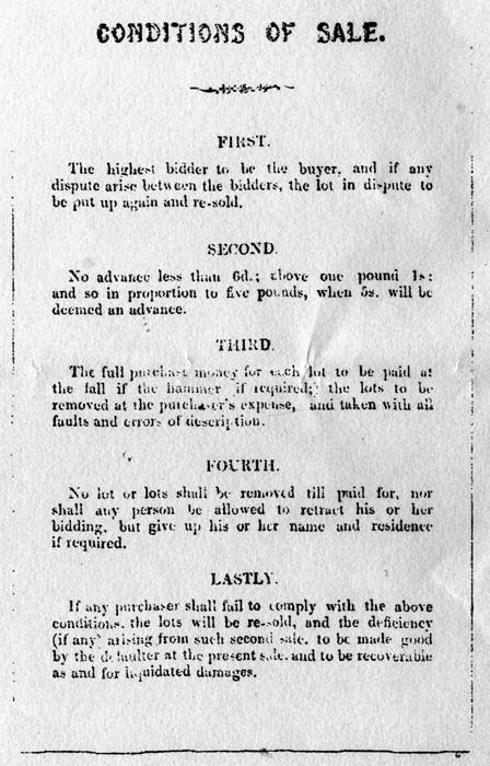 Conditions of Sale Nov1868