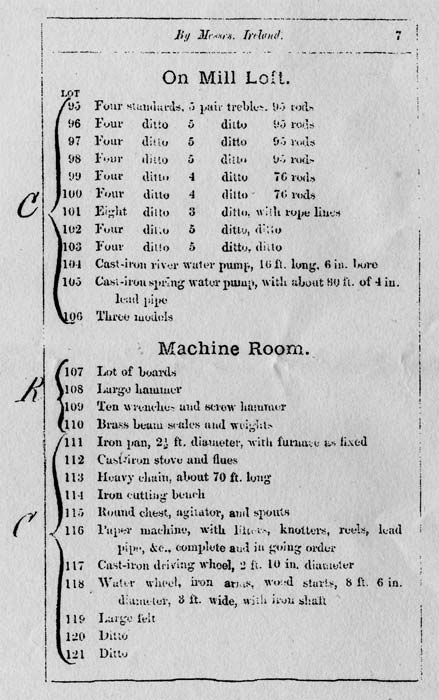 Sale 9th November 1868