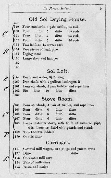 Sale 9th November 1868