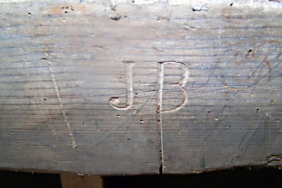 nscriptions on beams at top of the mill photographed October 2011 